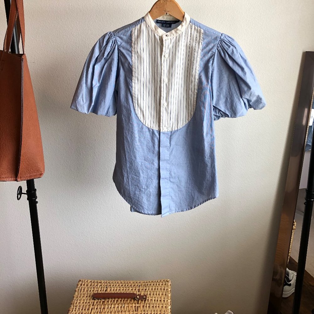 Ralph Lauren Puff Sleeve Cotton Shirt 👚